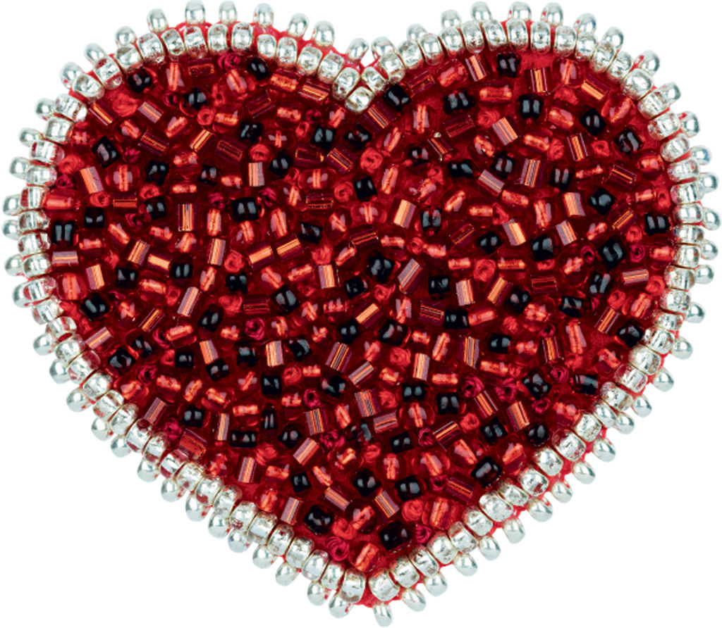 Klart набор для вышивания 10-011 Брошь. Сердце 5 х 4.5 см