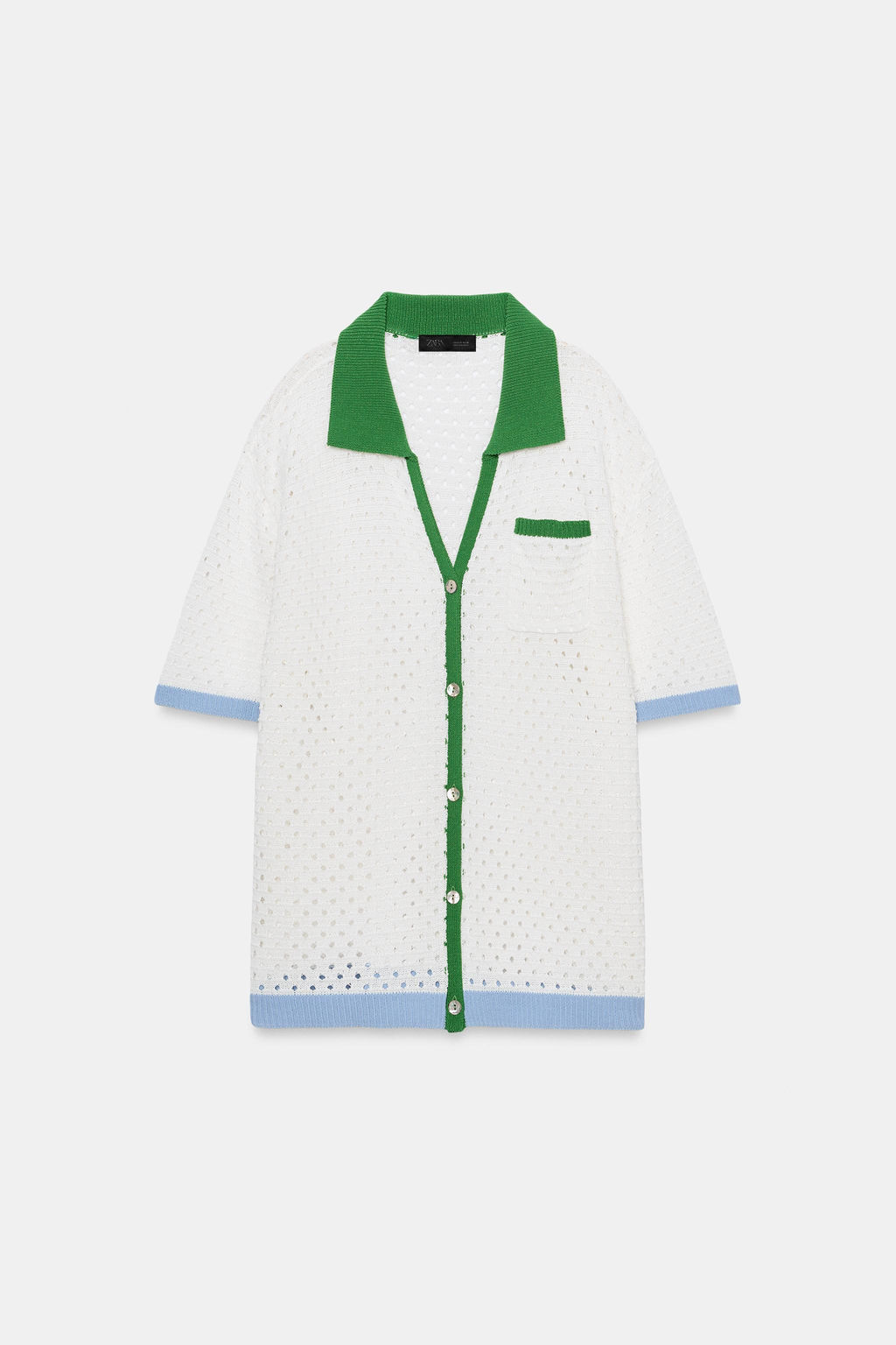 CHAQUETA PUNTO CALADO / Blanco - Zara фото 4