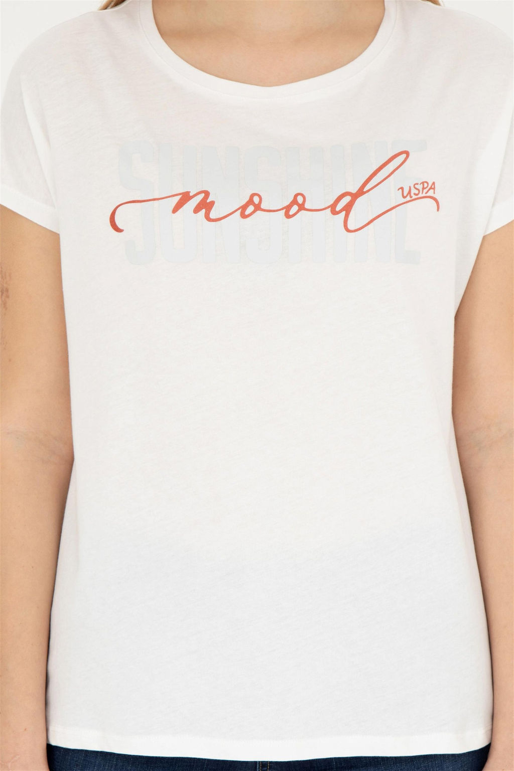 Женская футболка цвета экрю - U.s. polo assn фото 6