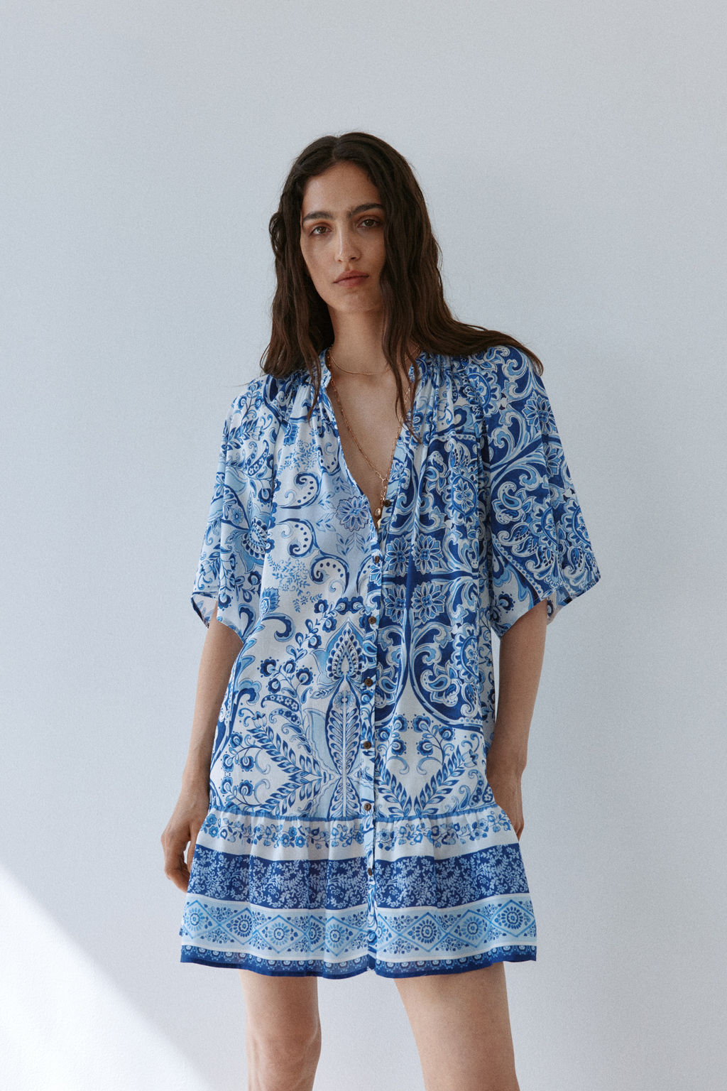 Tie-belt shirt dress - H&m фото 4