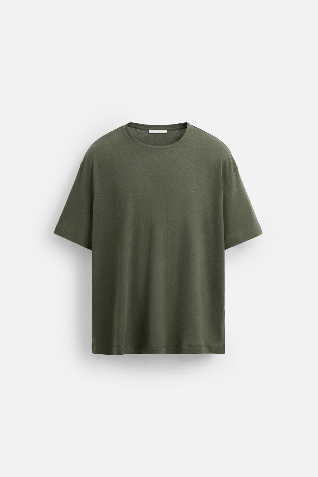 LINEN - COTTON T-SHIRT - Zara фото 15