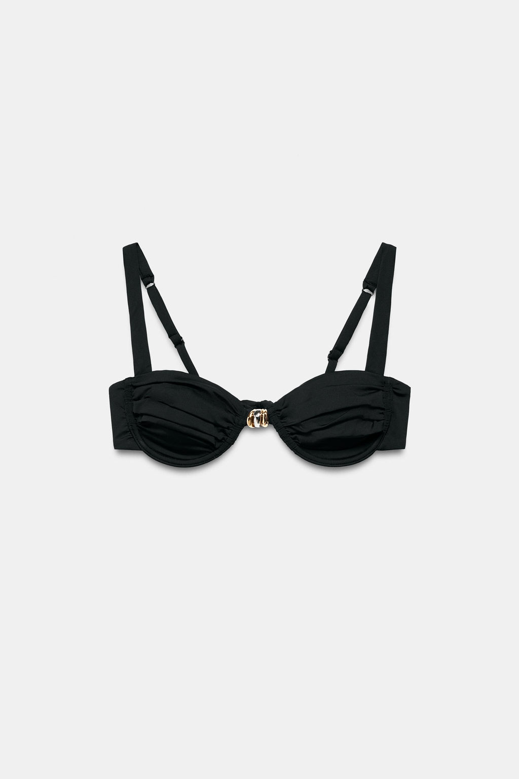 TOP BIKINI AROS PIEZA COMBINADA / Negro - Zara фото 4