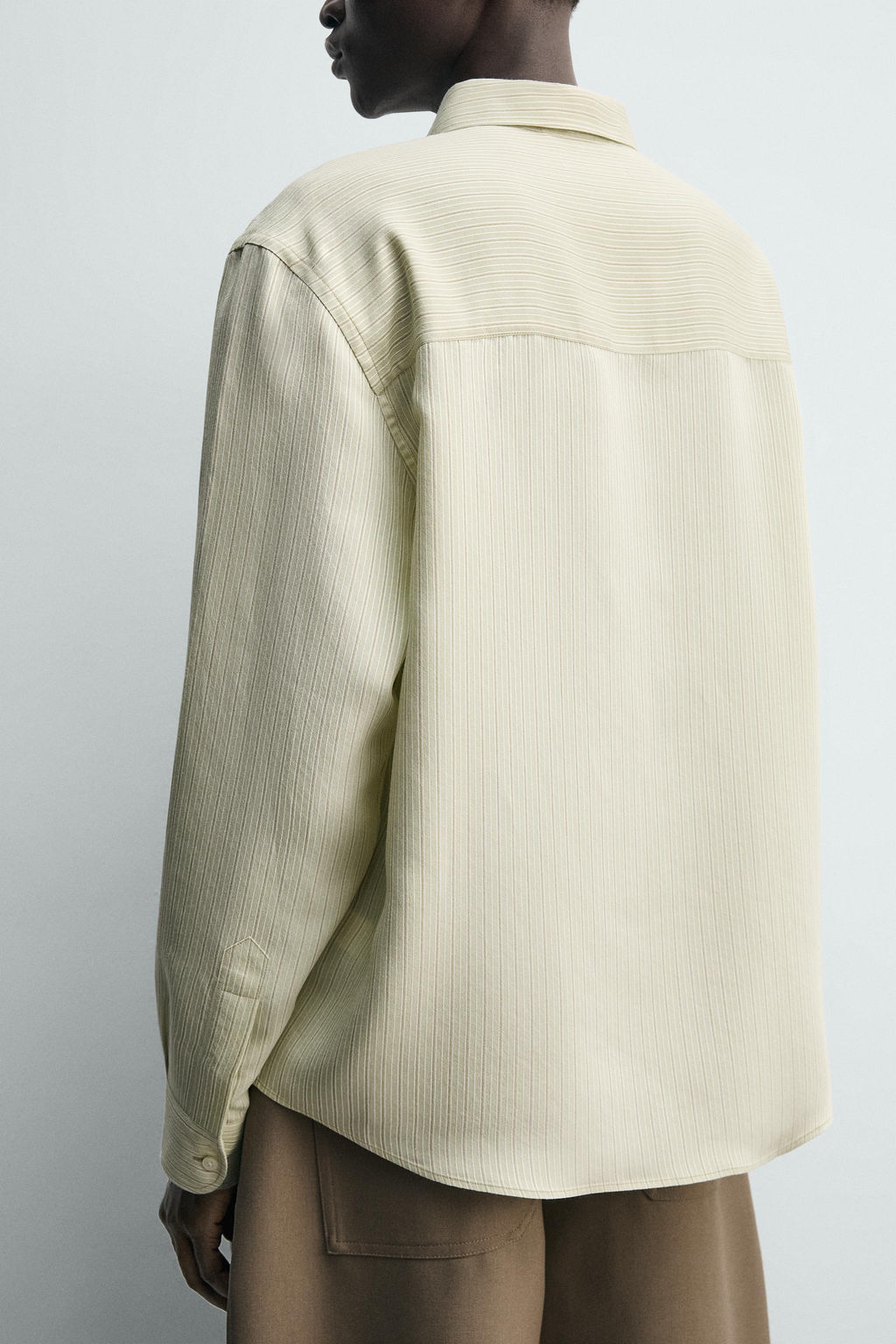 CAMISA FLUIDA RAYAS / Verde claro - Zara фото 5