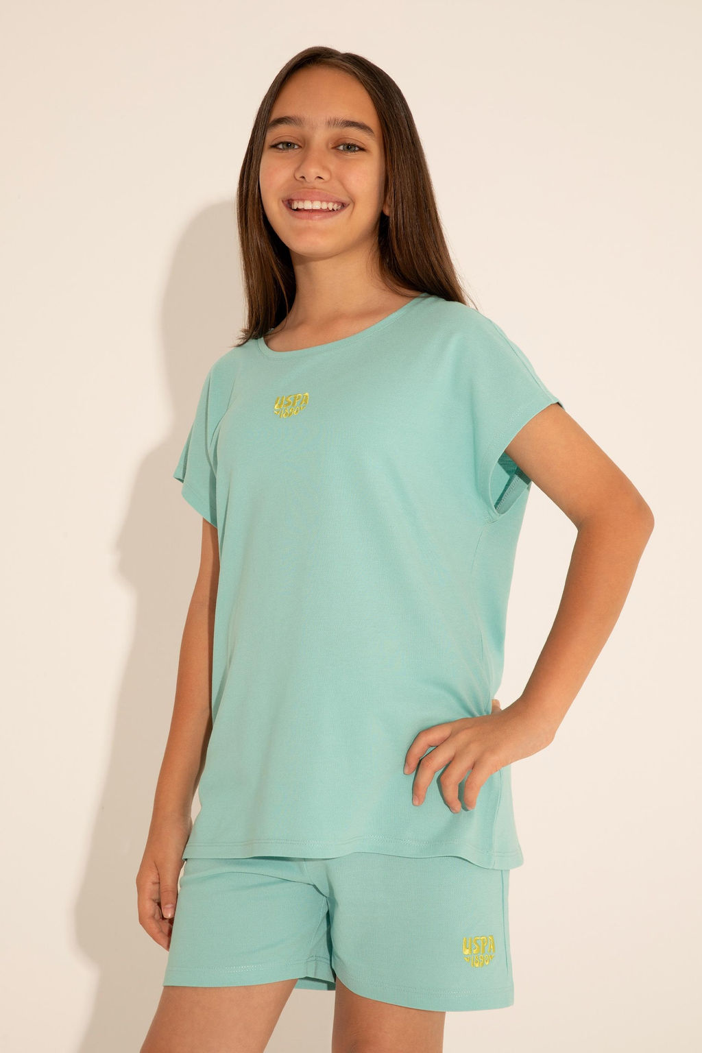 U. S. Polo Assn / Мятная футболка с круглым вырезом для девочек - U.s. polo assn фото 6