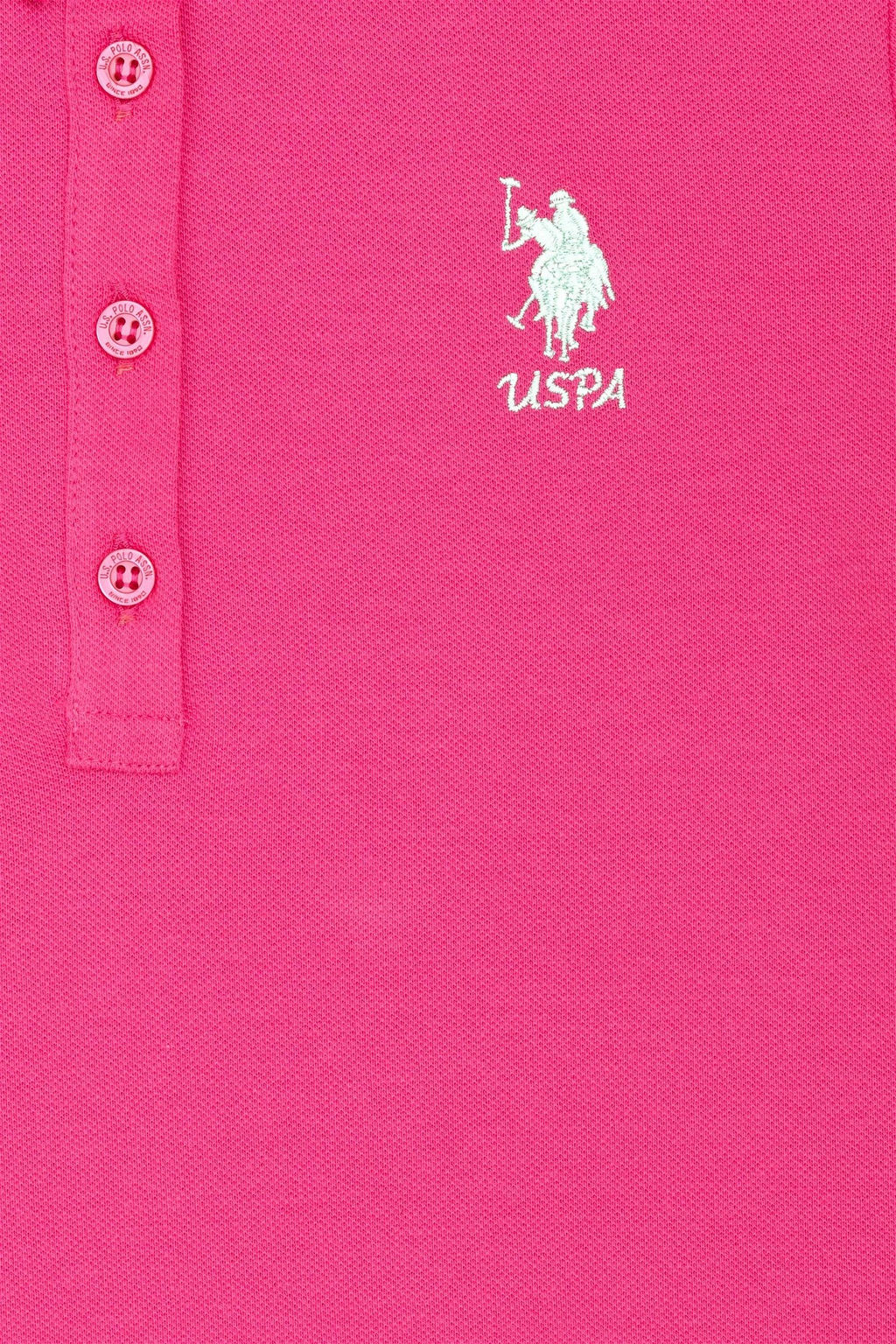 Трикотажное платье цвета фуксии для девочки - U.s. polo assn фото 3