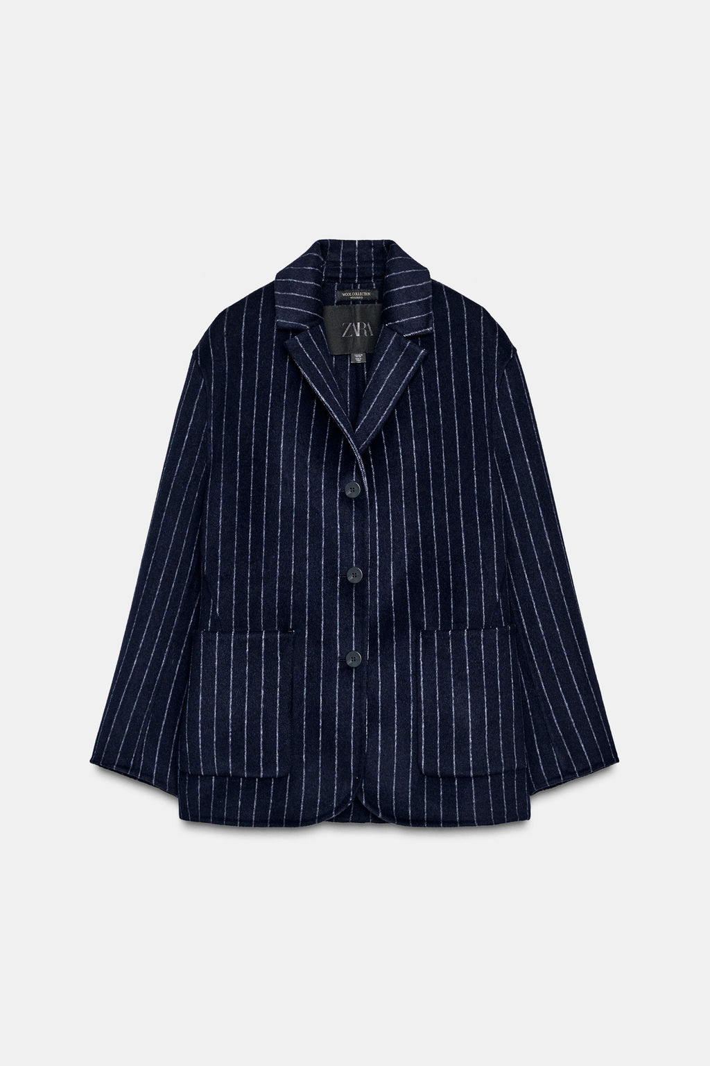 ZW COLLECTION PINSTRIPE BLAZER WITH WOOL - Zara фото 6
