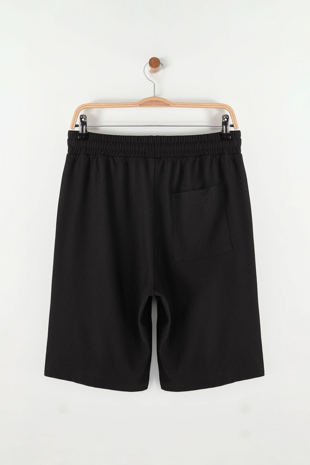 Siyah Oversize/Genis Kesim Dokulu K?r?smaz Ottoman Sort TMNSS24SR00037