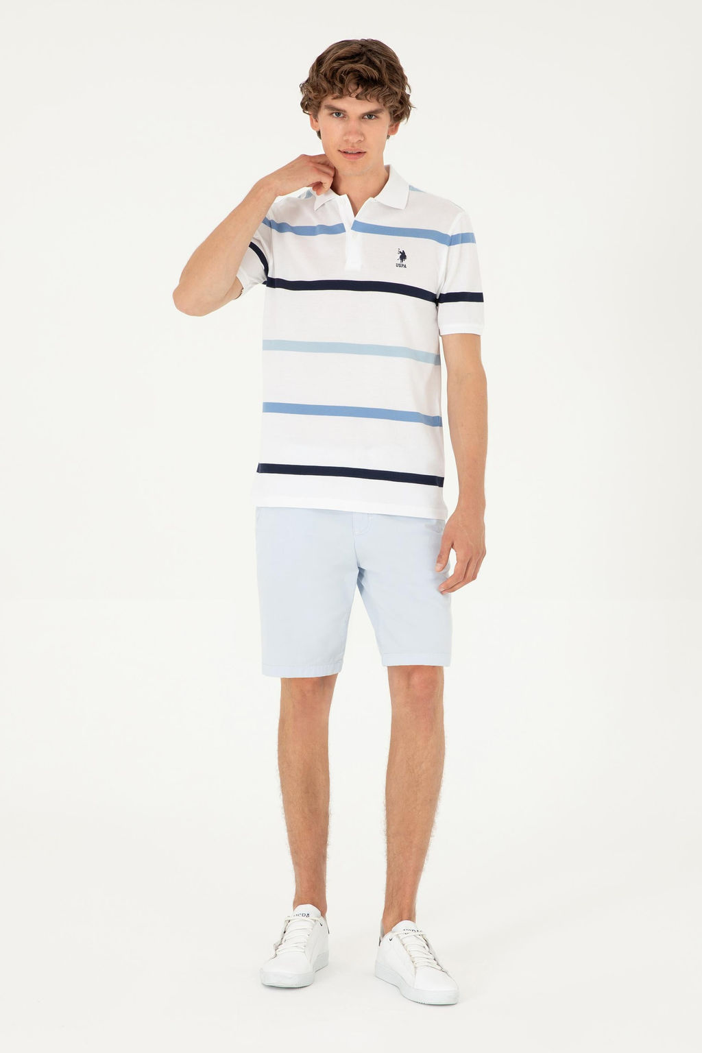 Мужская темно-синяя футболка Неожиданная скидка в корзине - U.s. polo assn фото 11