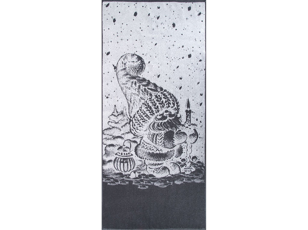 Полотенце махровое 6с102.411ж1 Рождественской ночью (графит5) 67х150см