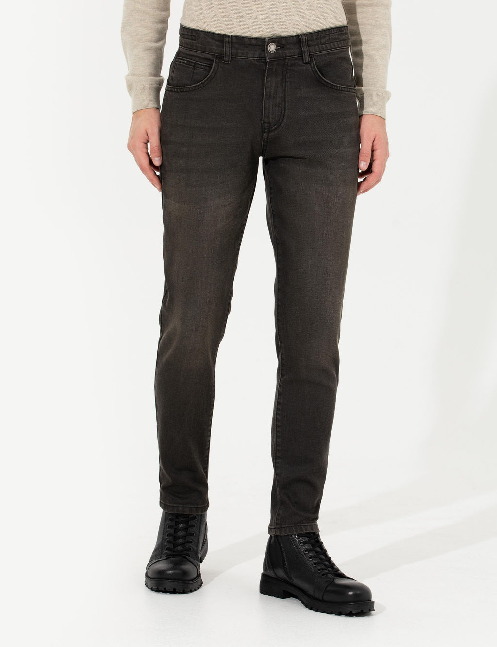 Antrasit Slim Fit Jean Pantolon - Pierre cardin фото 2
