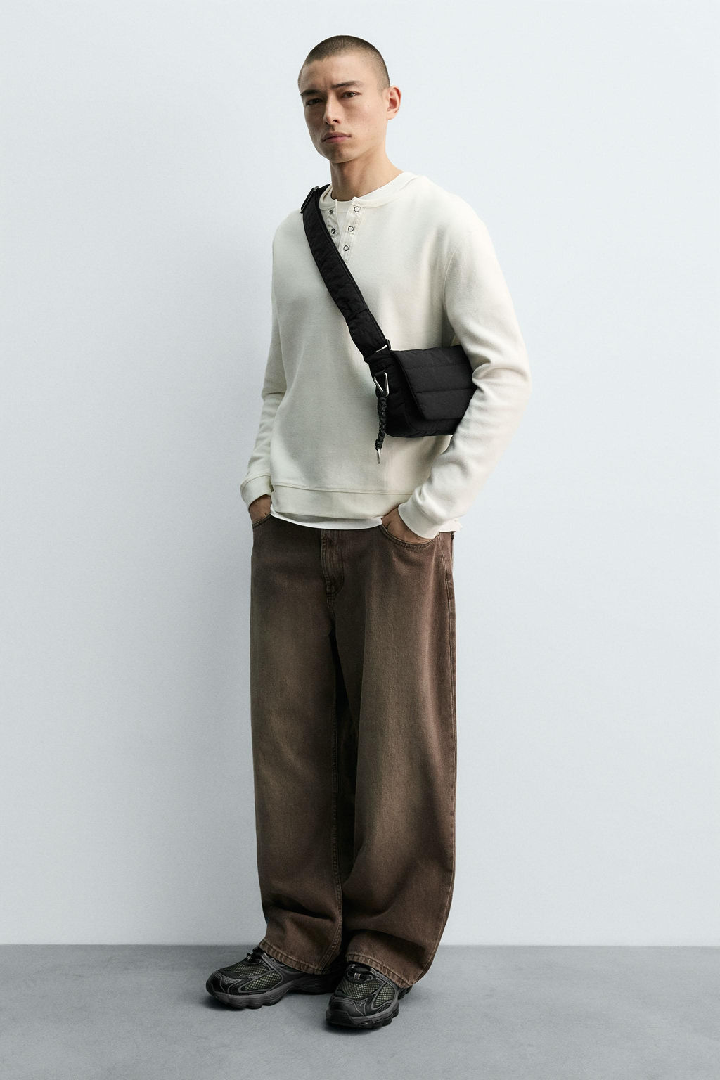 QUILTED NYLON CROSSBODY BAG - Zara фото 2