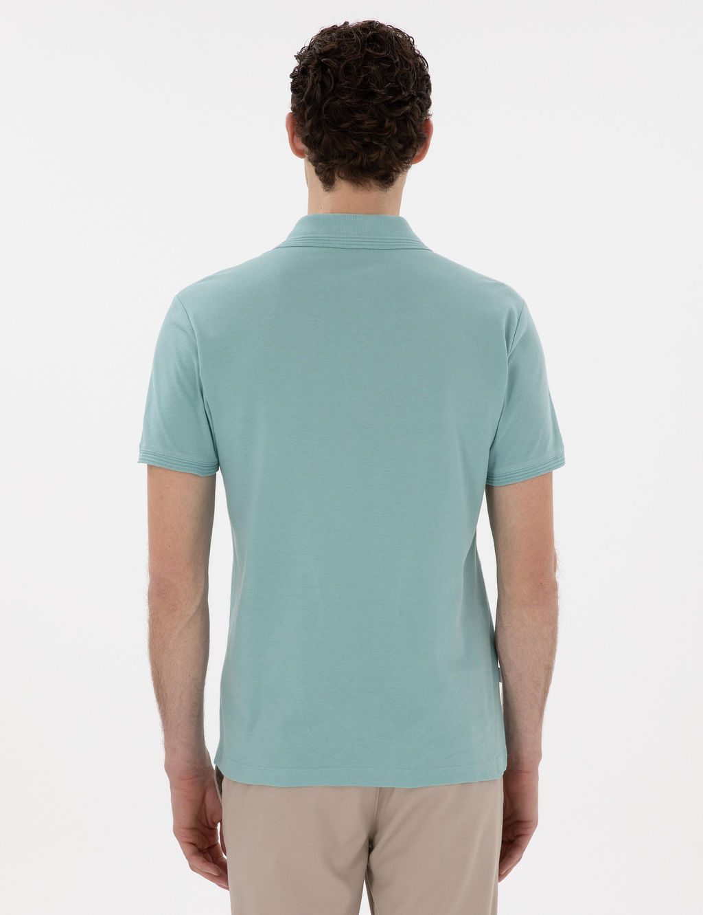 Koyu Mint Slim Fit K_vr_lmaz Polo Yaka Basic Ti__rt - Pierre cardin фото 5