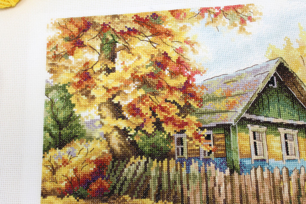 Набор для вышивания М.П.Студия НВ-839 Домик на пригорке 20 х 25 см  фото 6