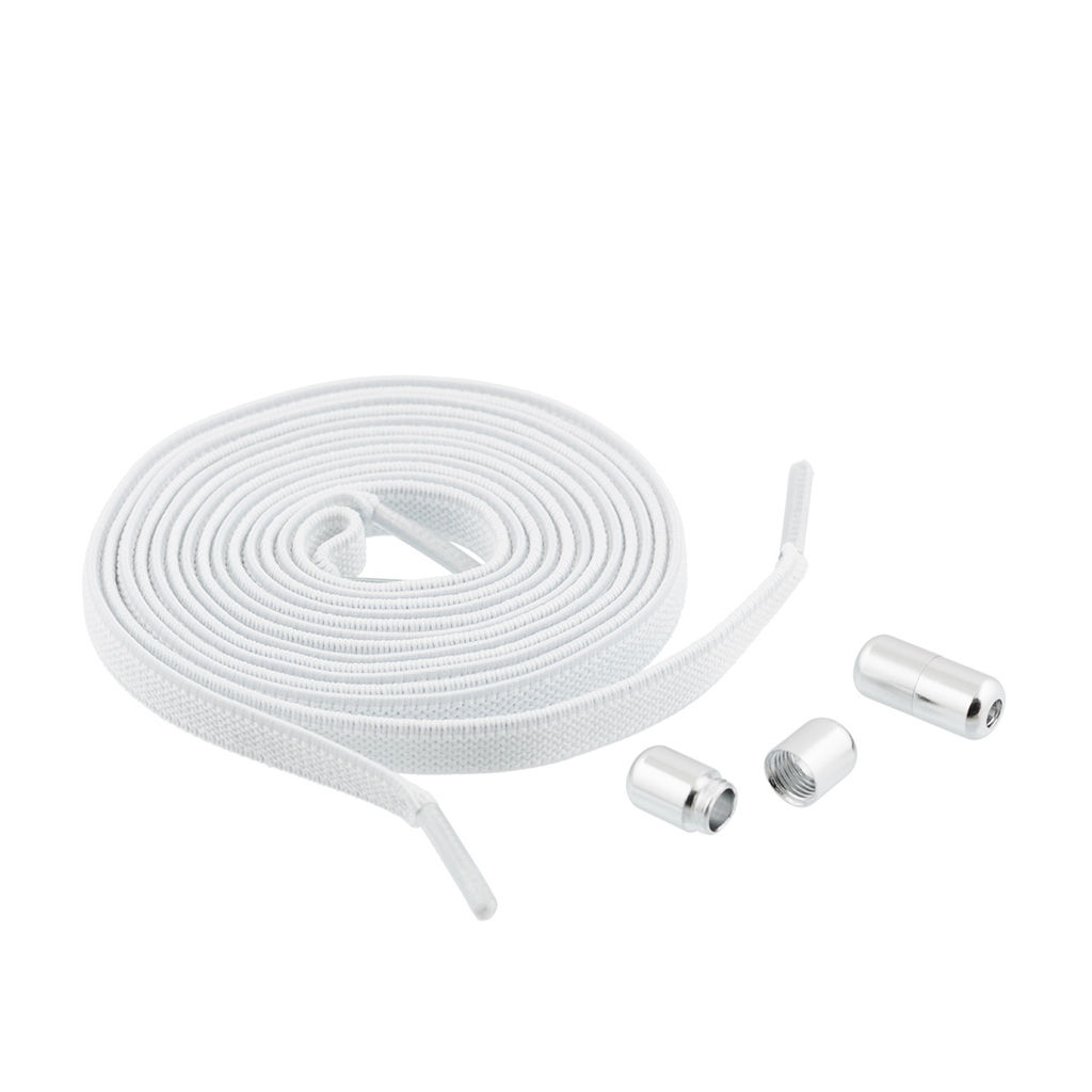 Gamma шнурки эластичные с застежкой GBG-06 6 мм №3 Белый-серебро