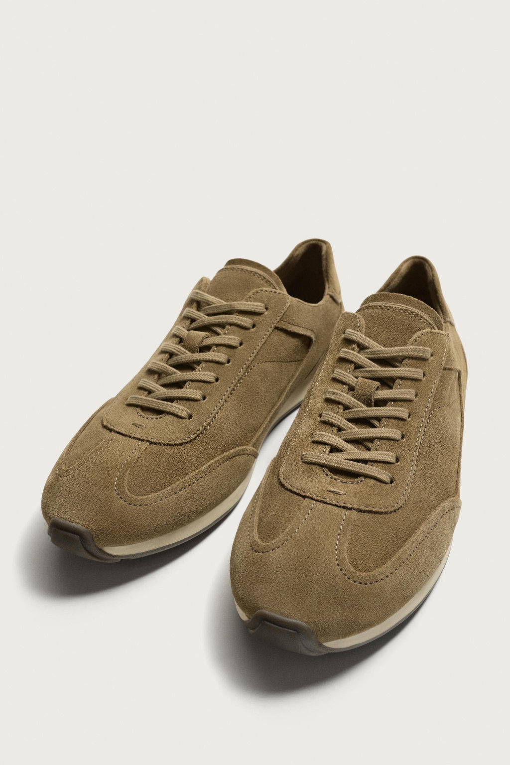 ZAPATILLA PIEL CASUAL / Marr?n Arena - Zara фото 2