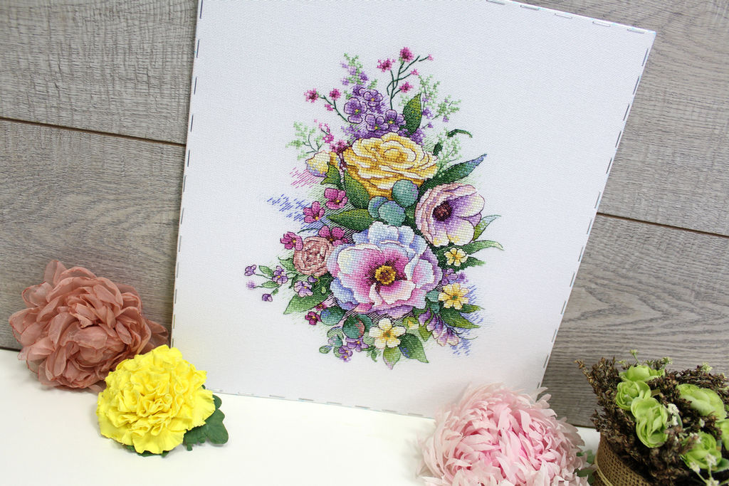 Набор для вышивания М.П.Студия А-040 Лиловая весна СК/Распродажа 25 х 20 см