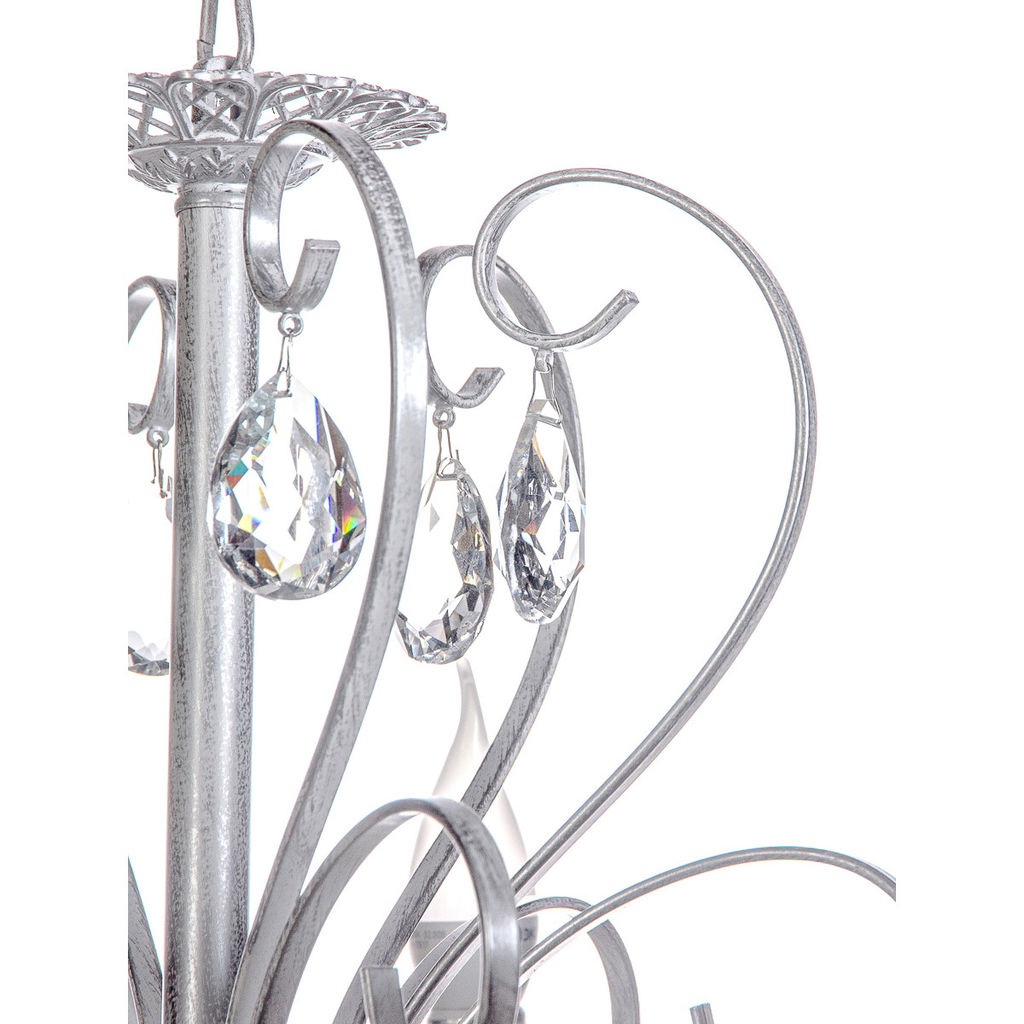 Люстра подвесная в стиле барокко "Arte" 6*40Вт Е14 29-P8525/WH белый мрамор