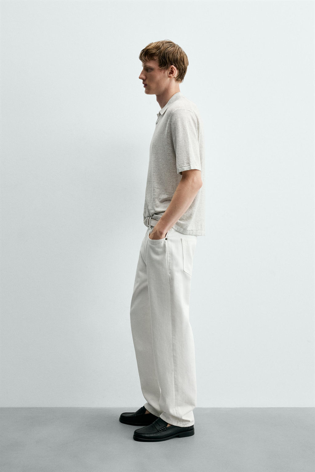 POLO PUNTO C??AMO - ALGOD?N / Gris vigor?