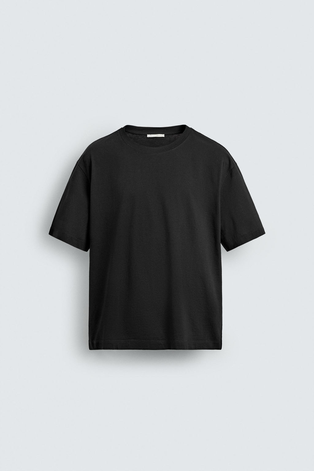 CAMISETA CROPPED FIT ACABADO MERCERIZADO / Negro - Zara фото 6