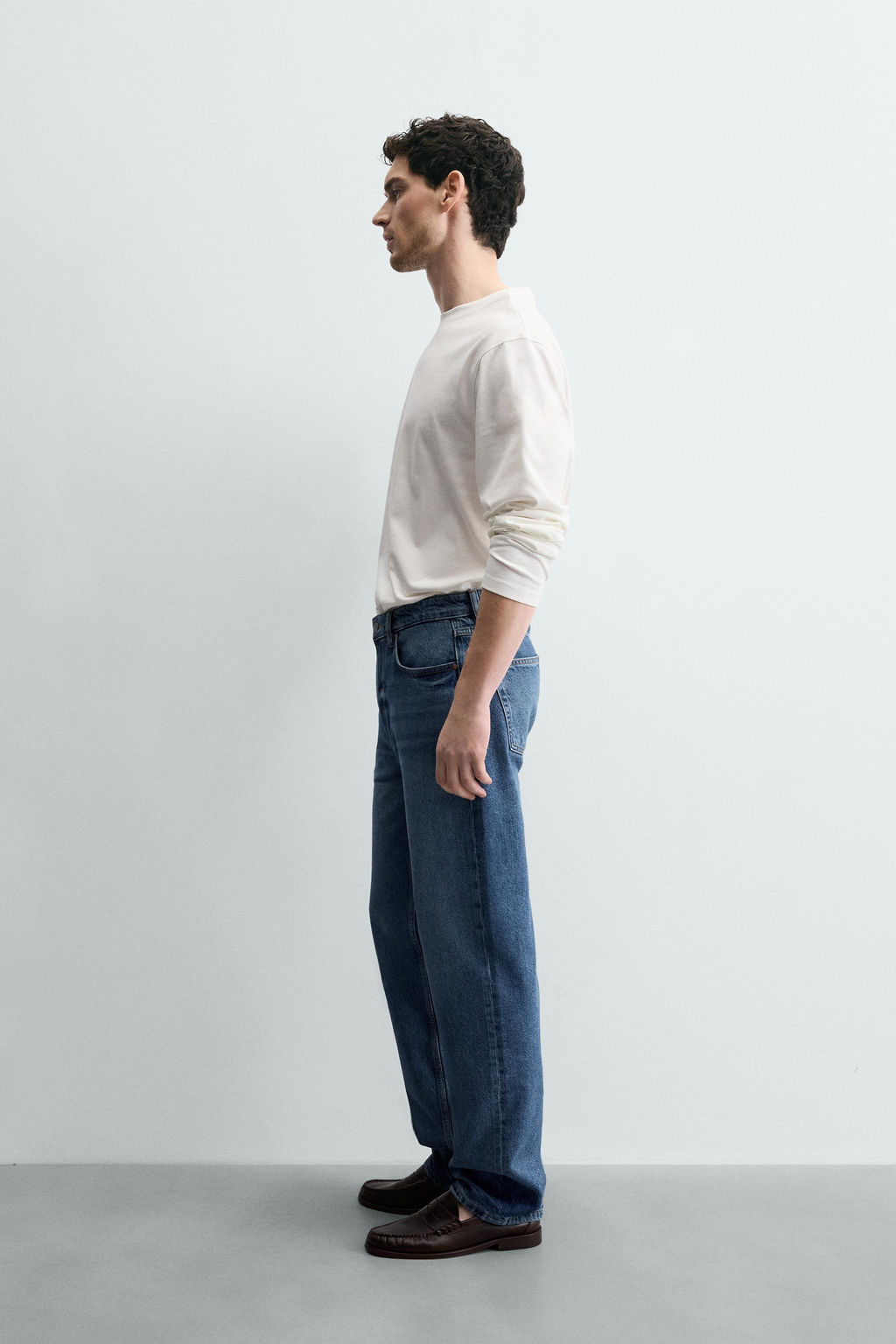 JEANS STRAIGHT FIT ALGOD?N - LYOCELL / Azul - Zara фото 8