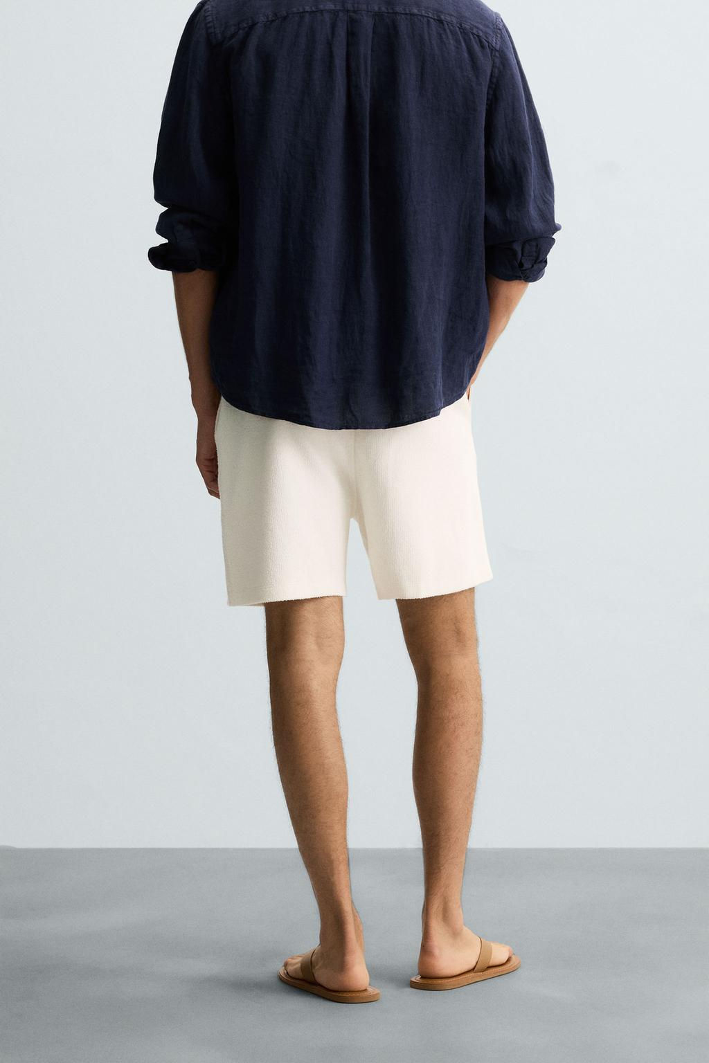 TEXTURE JOGGER BERMUDA SHORTS - Zara фото 13