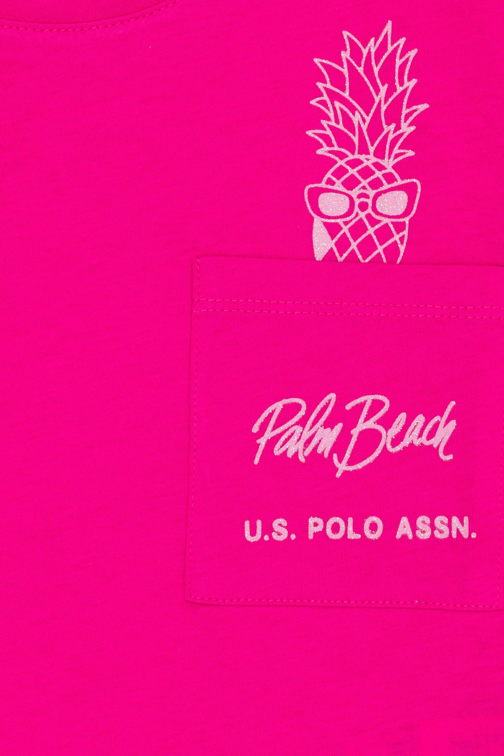 U. S. Polo Assn Футболка цвета фуксии для девочек с круглым вырезом - U.s. polo assn фото 3