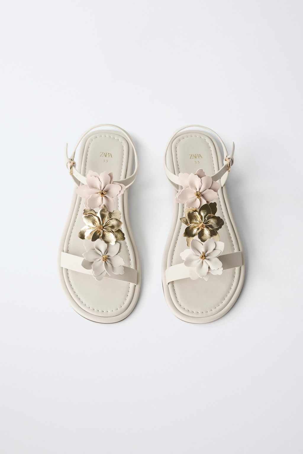 SANDALIA FLORES / Blanco - Zara фото 4