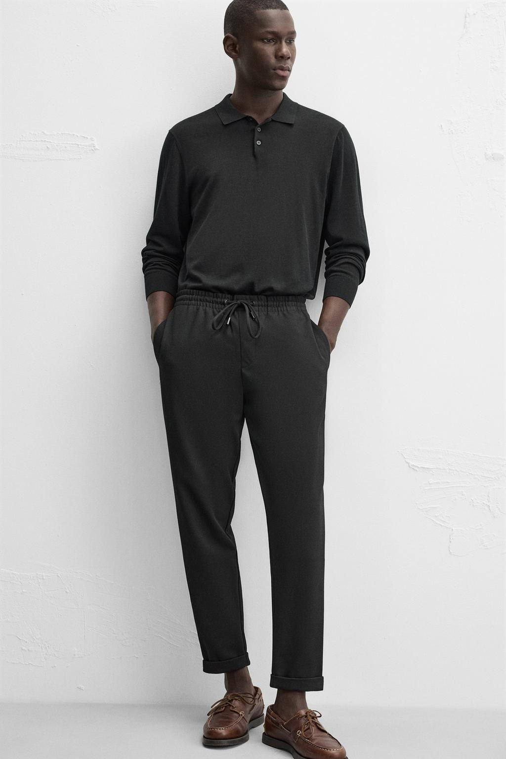 EASY CARE JOGGER WAIST TROUSERS - Zara фото 15