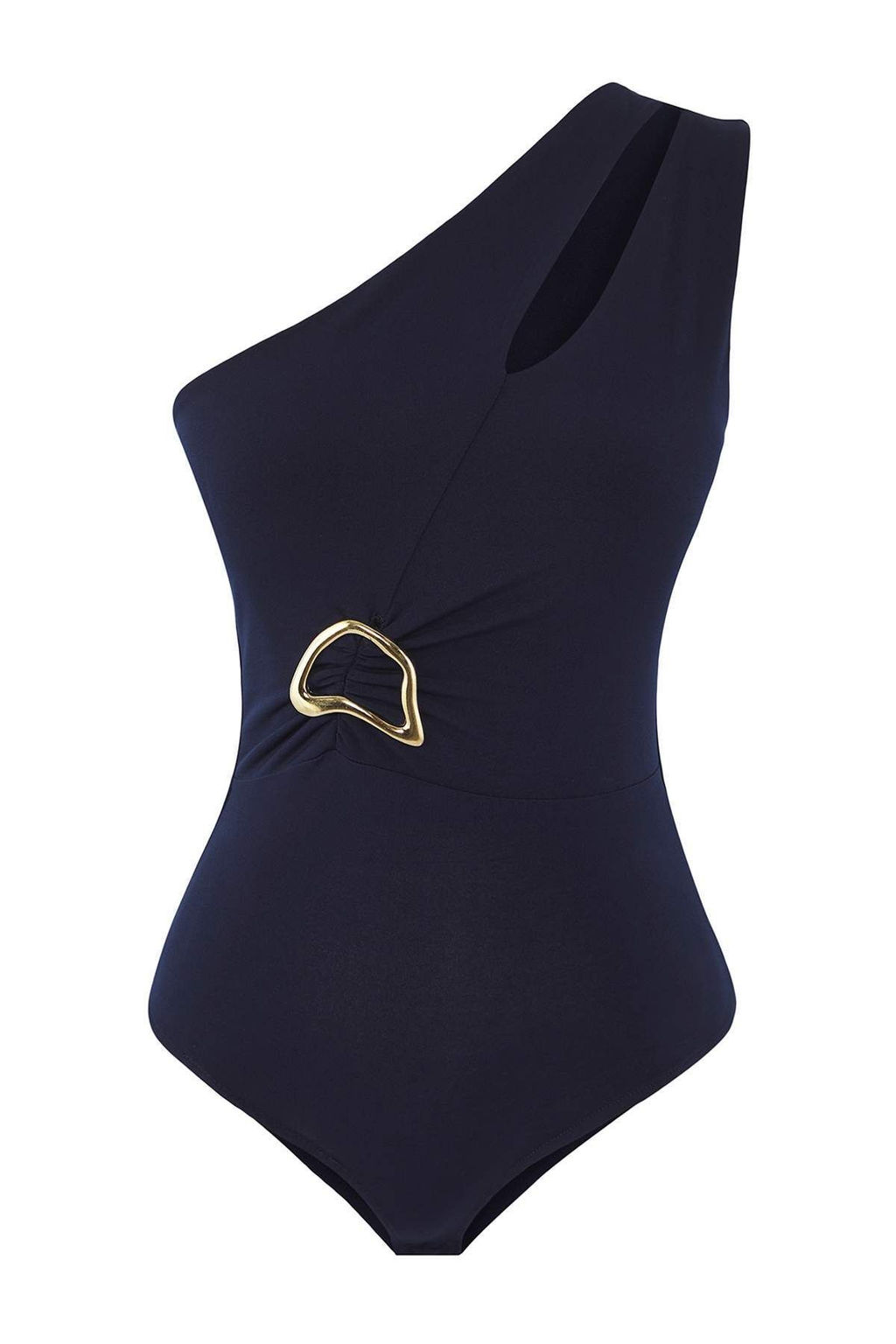 Lacivert Asimetrik Yaka Gold Aksesuar Detayl? Orme Body TPRAW26BD00006