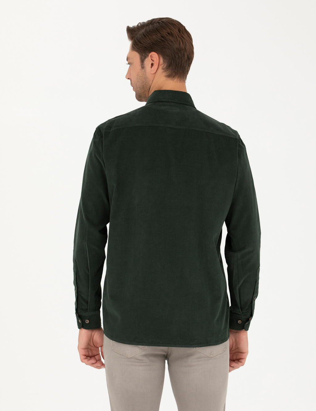 Haki Regular Fit Uzun Kollu G_mlek