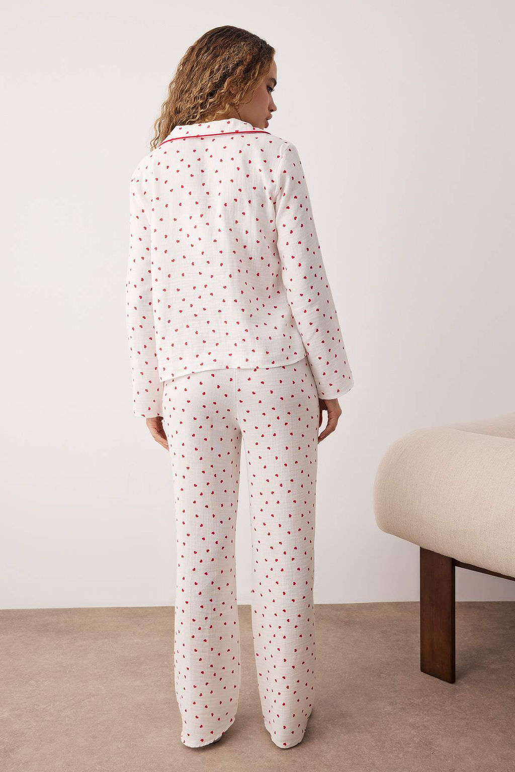 Ekru Kalp Muslin Dokuma Pijama Tak?m? THMAW26PT00110 - Trendyolmilla фото 4