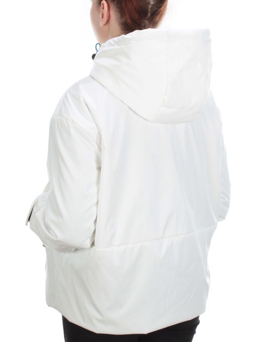 D004 WHITE Куртка демисезонная женская (100 гр. синтепон) - Фабричный китай фото 4