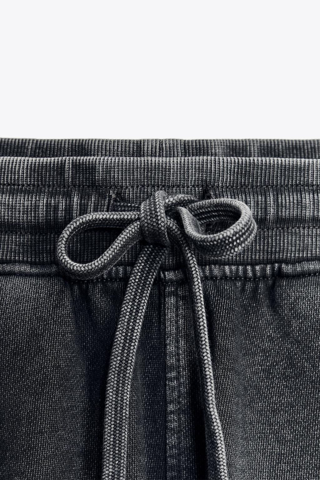 FADED-EFFECT FLEECE SHORTS - Zara фото 25