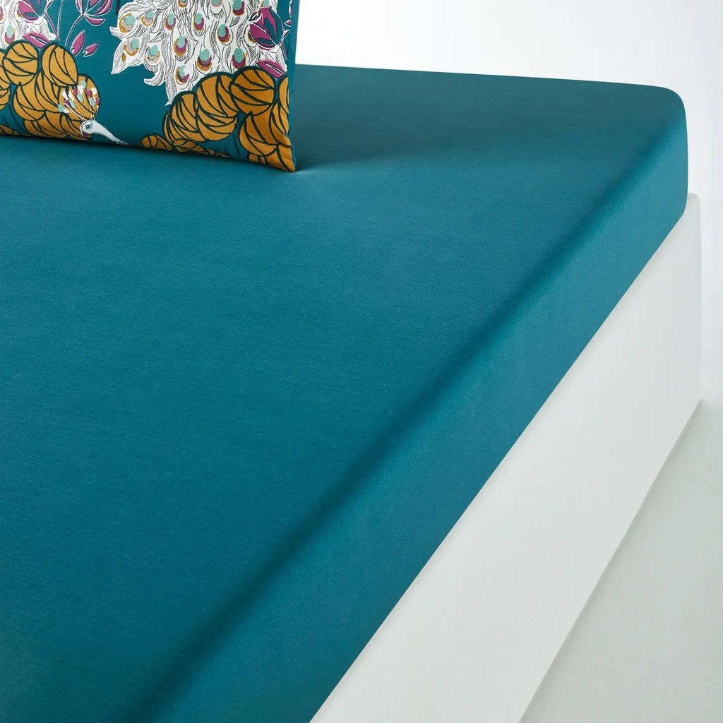 Простыня трикотажная на резинке - Бирюза 180х200х20