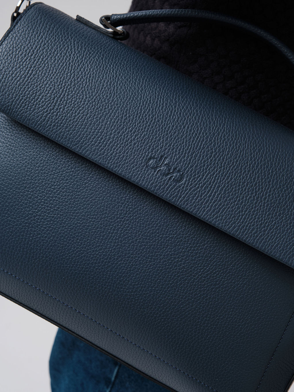 Мужская кожаная сумка Levi DBR 7115 насыщенный синий  фото 7