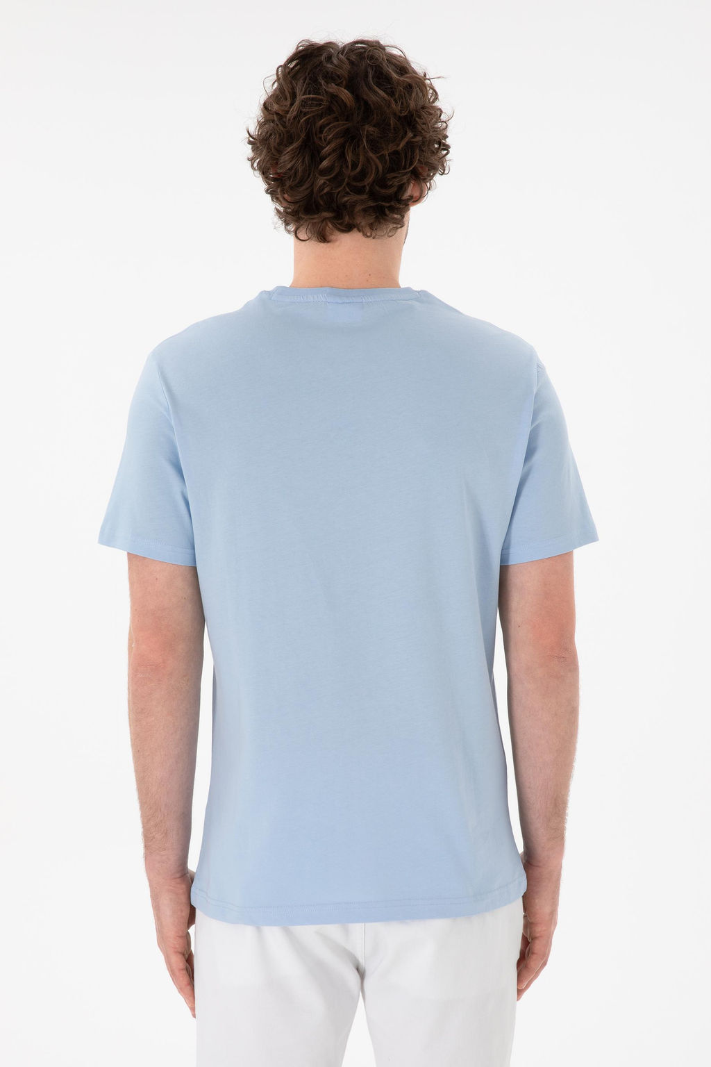 Erkek Regular Fit Bisiklet Yaka A__k Mavi Basic Ti__rt Sepette S_rpriz _ndirim - U.s. polo assn фото 6