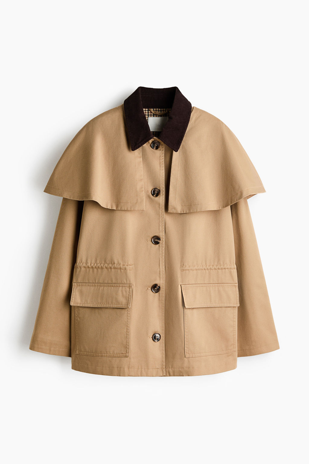 Chaqueta de sarga con capa