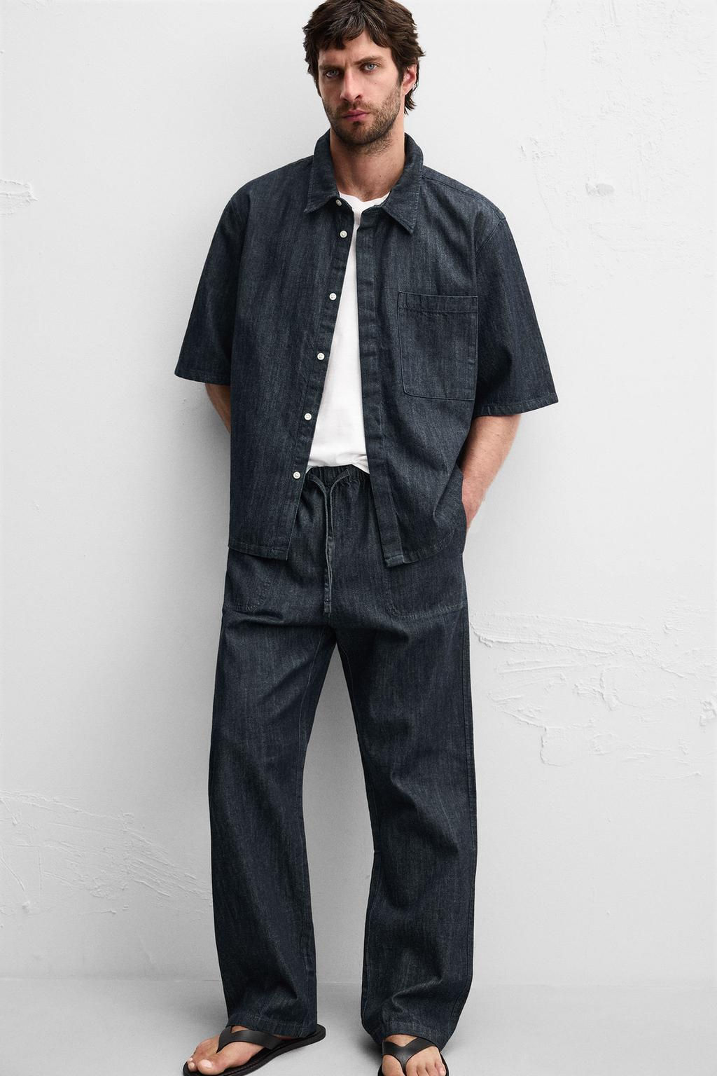 RELAXED FIT DENIM SHIRT - Zara фото 5