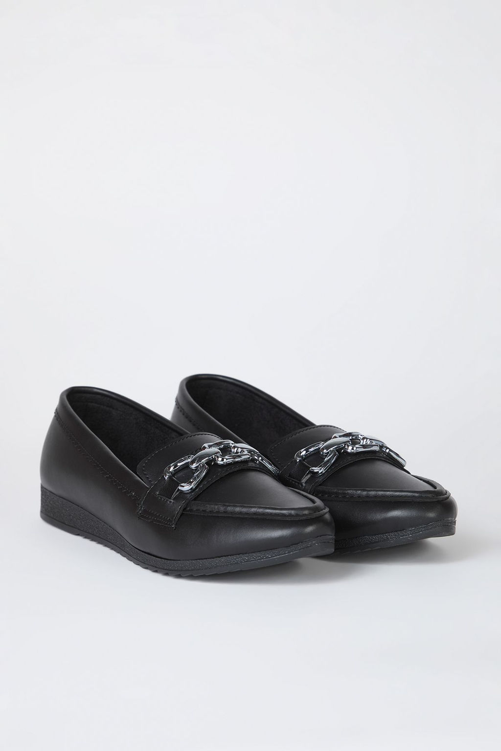 Trendyol Shoes Siyah Aksesuar Detayl? Ekstra Rahat Kad?n Loafer Ayakkab? TAKSS25LA00005 - Trendyolmilla фото 3