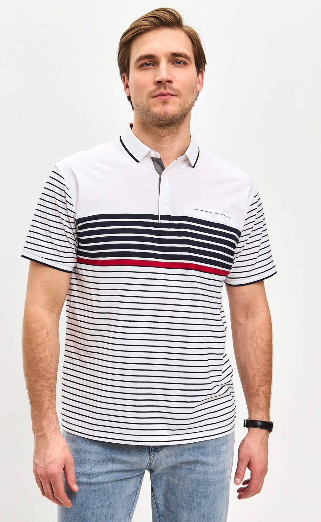 Футболка-поло F511-07-109 white