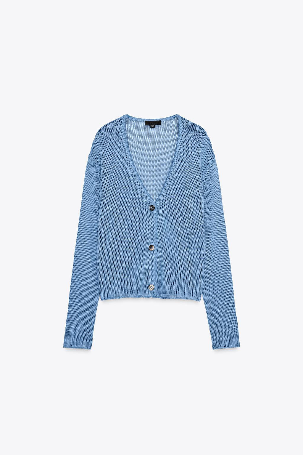 100% COTTON KNIT CARDIGAN - Zara фото 5