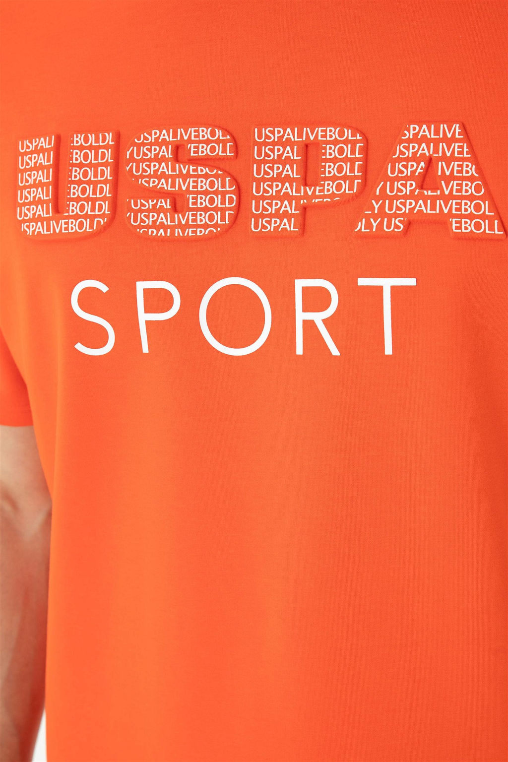 Мужская оранжевая футболка Comfort с круглым вырезом Неожиданная скидка в корзине - U.s. polo assn фото 7