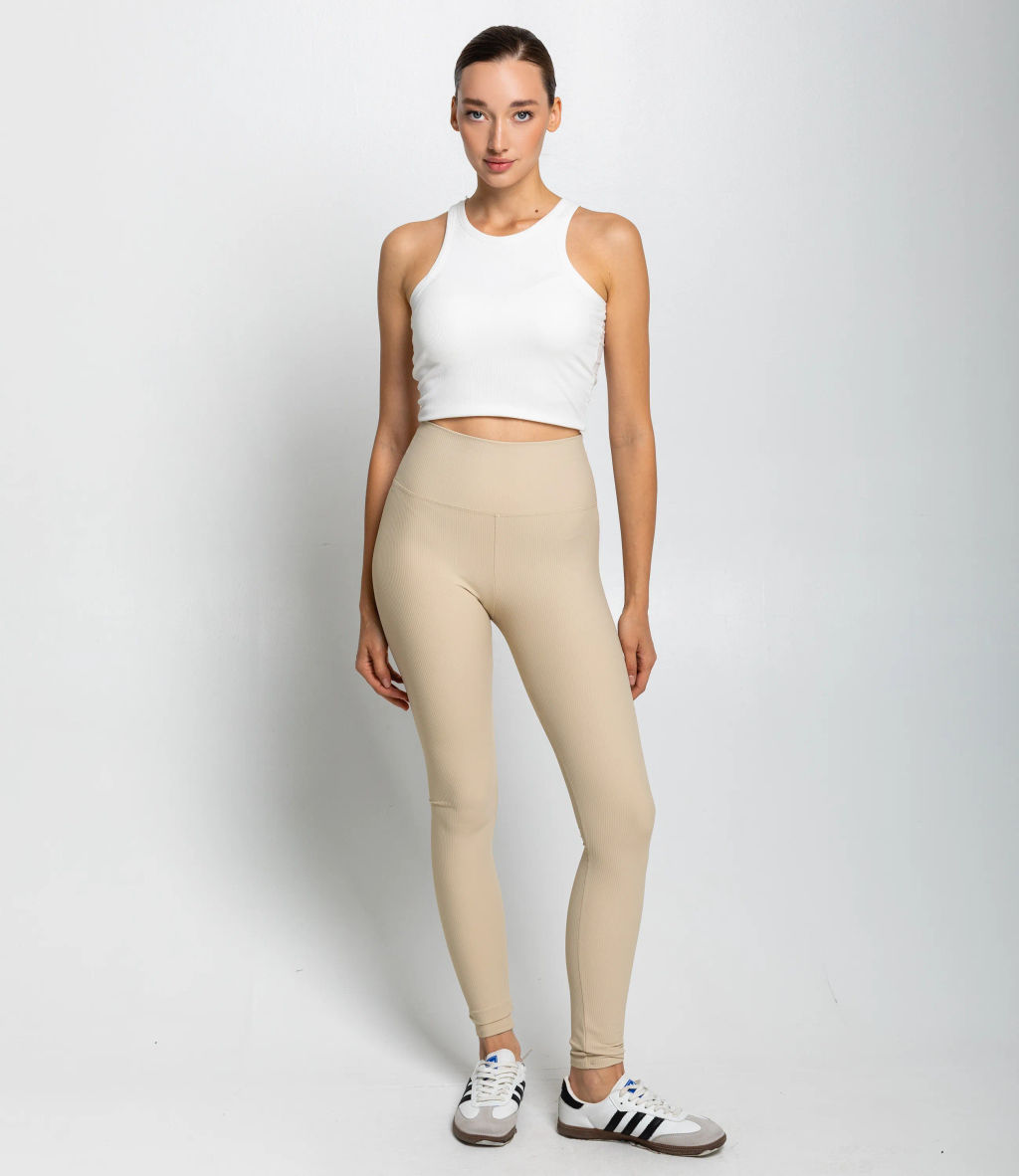 Леггинсы #КТ9991, светло-бежевый
