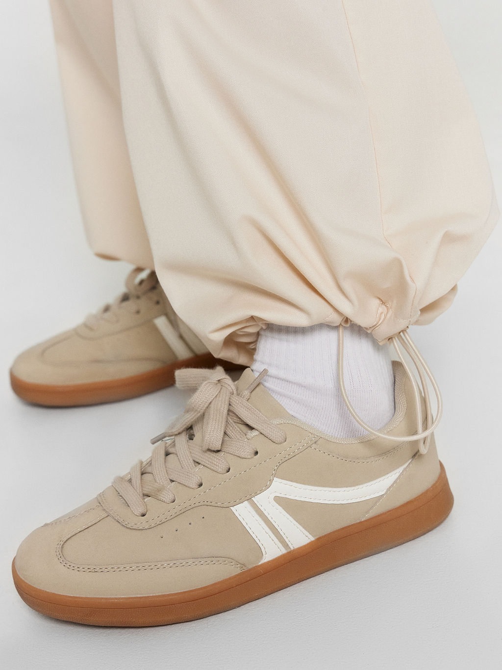 Брюки карго для девочек кремовые - Mark formelle фото 8