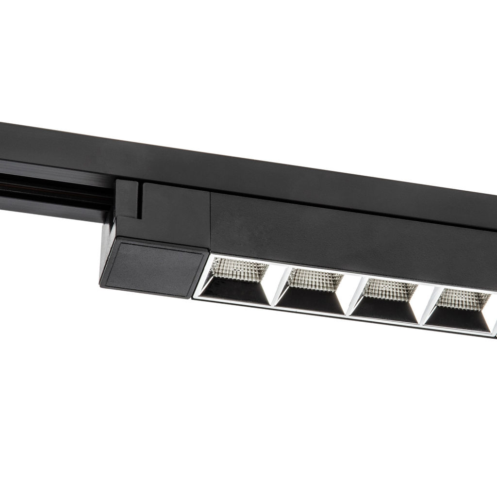 ULB-Q282 20W/4000K BLACK Светильник-прожектор светодиодный трековый. Линейный. 1600 Лм. Белый свет (4000К). Корпус черный. ТМ Volpe