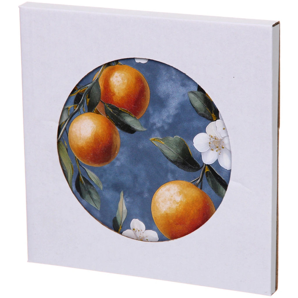 Цена за 2 шт. Подставка керамическая 16*16см "Апельсины"