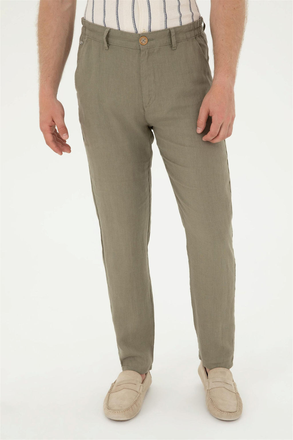 Мужские брюки цвета хаки из плотной ткани Неожиданная скидка в корзине - U.s. polo assn фото 2