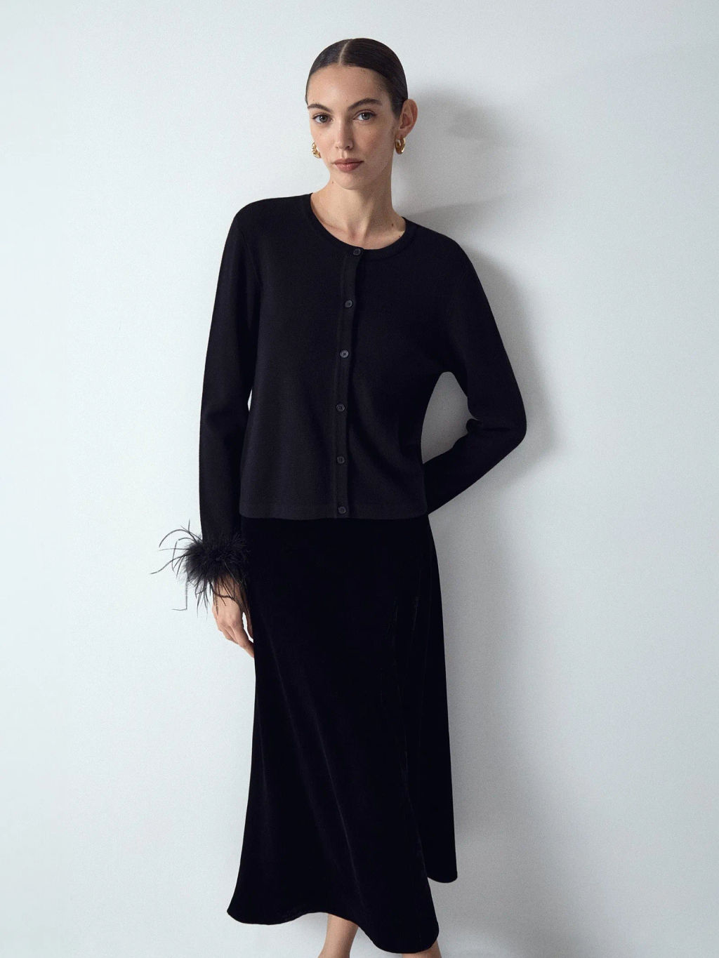 ЕМКА / Кардиган с перьями - Emka фото 2