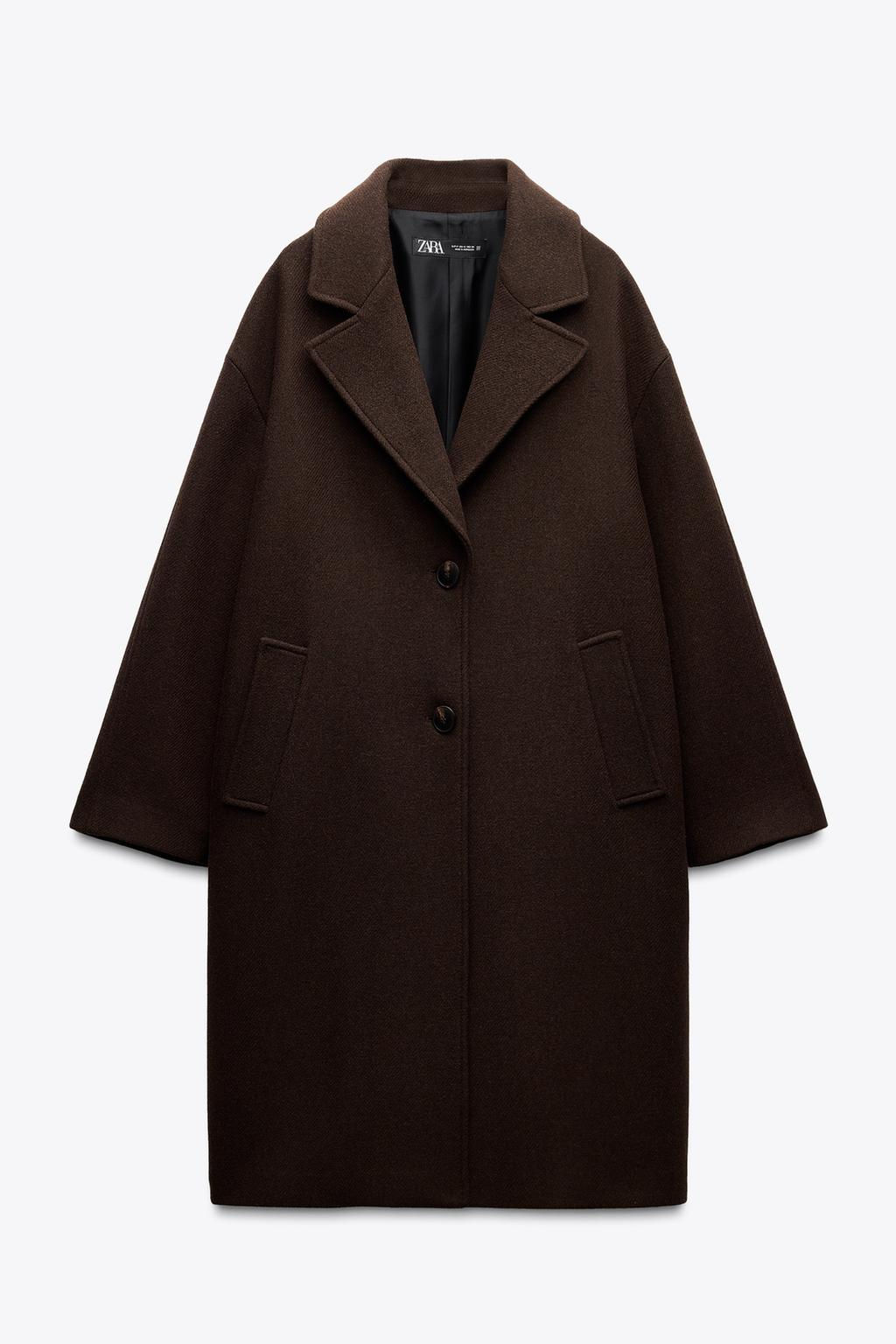 OVERSIZED COAT WITH WOOL - Zara фото 5