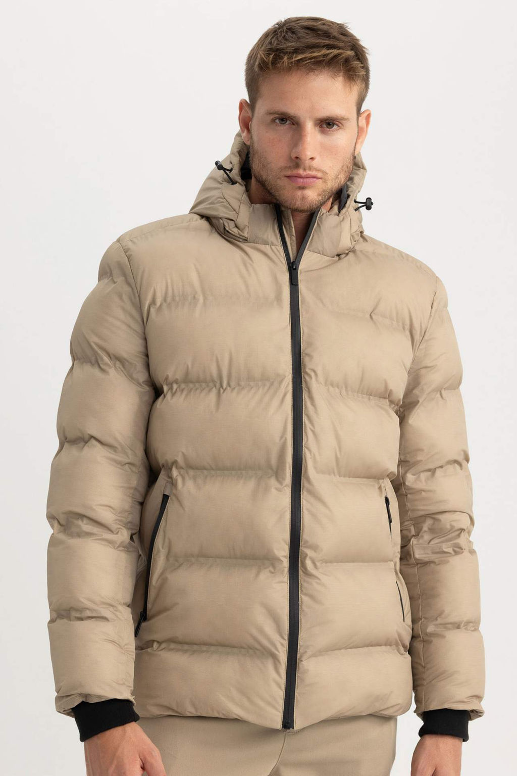 Su Itici Sisme Mont Ruzgar Gecirmez Slim Fit Dar Kesim Kapusonlu Astarl? Fermuarl? - Defacto фото 2